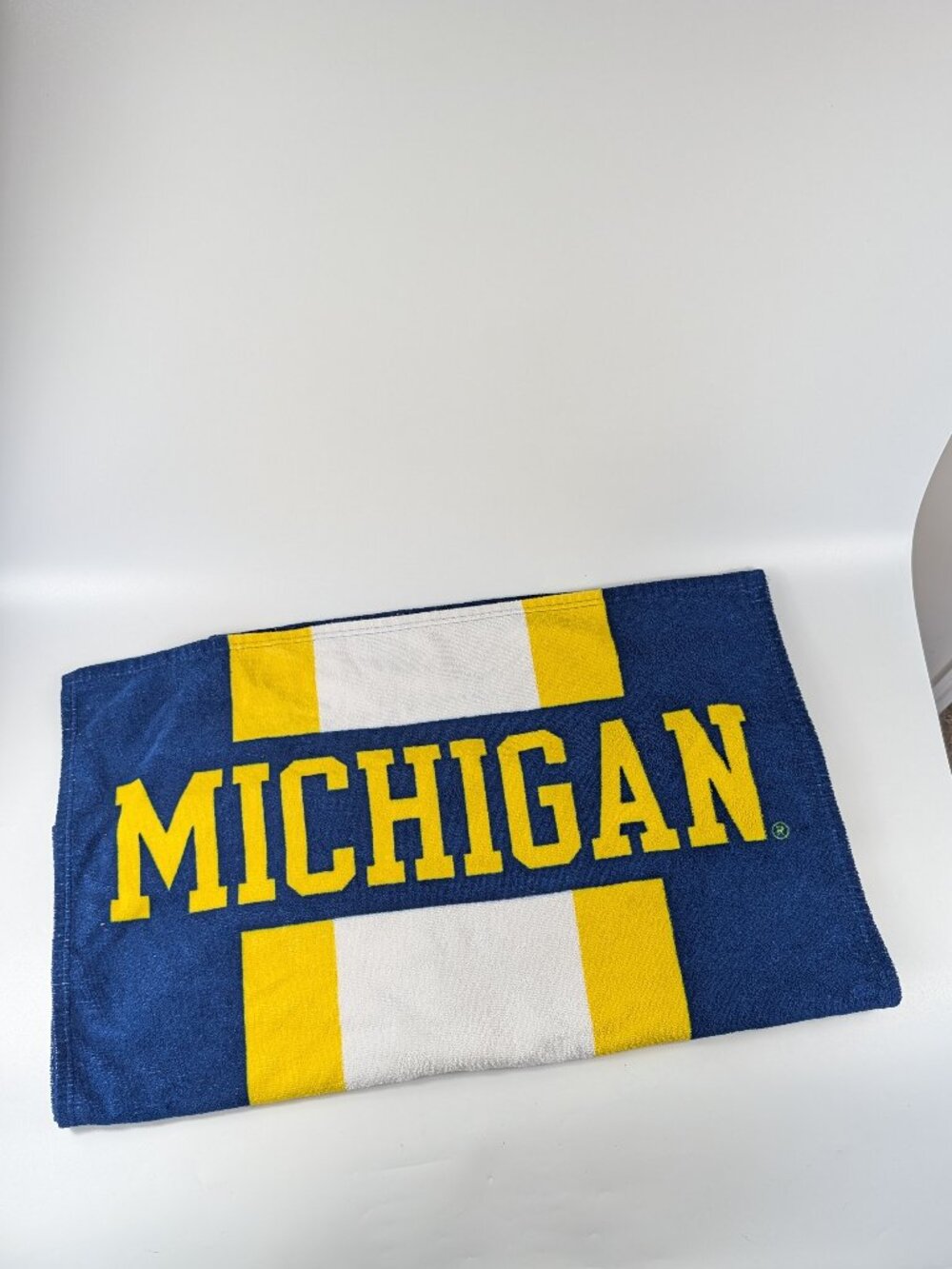 Northwest University of Michigan Block M Beach Towel Colorblock Maize Blue 30x60